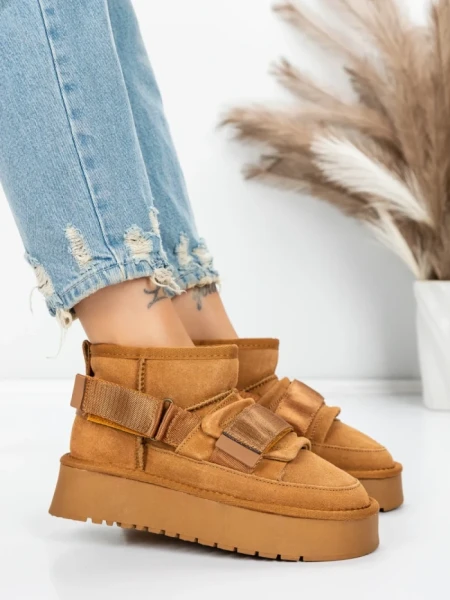 Ghete Dama din piele naturala 3AL76 YELLOW | MEI