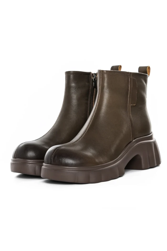 Ghete Dama din piele naturala 82620 KHAKI | ADVANCER