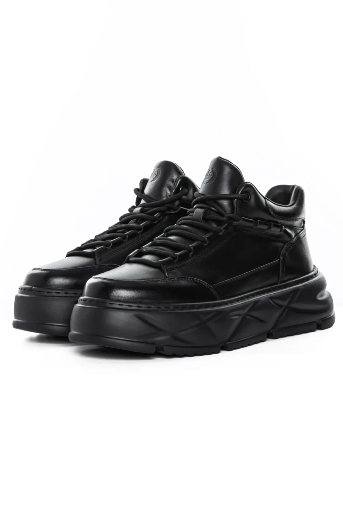 Ghete Barbati din piele naturala 225-5 BLACK | ADVANCER