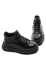Ghete Barbati din piele naturala 225-5 BLACK | ADVANCER