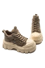 Ghete Dama din piele naturala 5020-1 KHAKI | ADVANCER