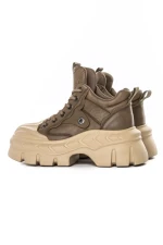 Ghete Dama din piele naturala 5020-1 KHAKI | ADVANCER