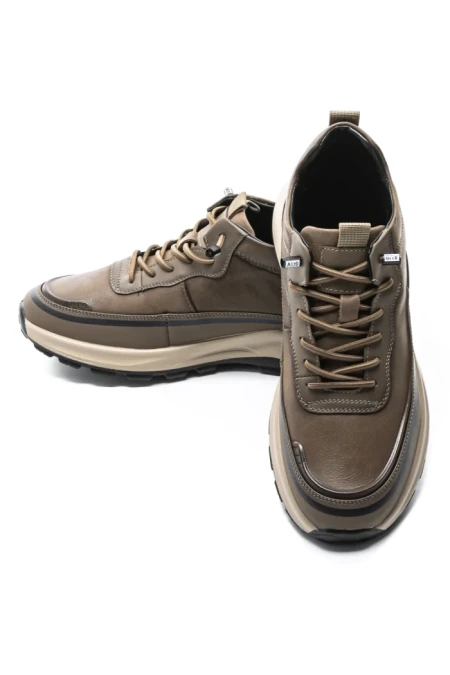 Ghete Barbati din piele naturala 8081801 KHAKI | ADVANCER