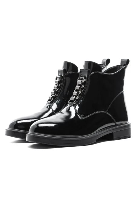 Ghete Dama din piele naturala Q1227-21 BLACK | ADVANCER