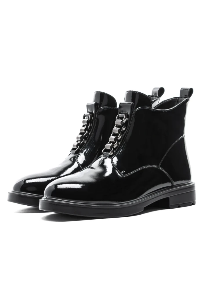 Ghete Dama din piele naturala Q1227-21 BLACK | ADVANCER
