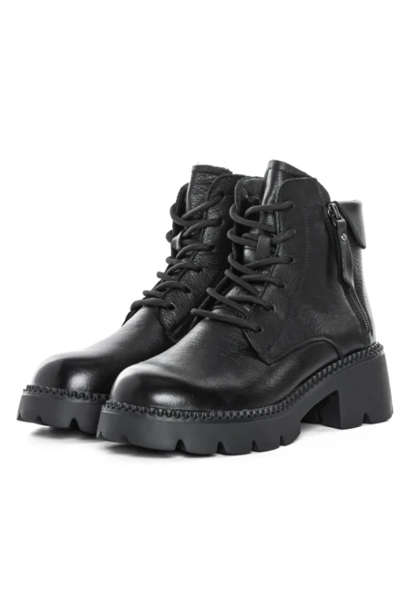 Ghete Dama din piele naturala 8099-2 BLACK | ADVANCER