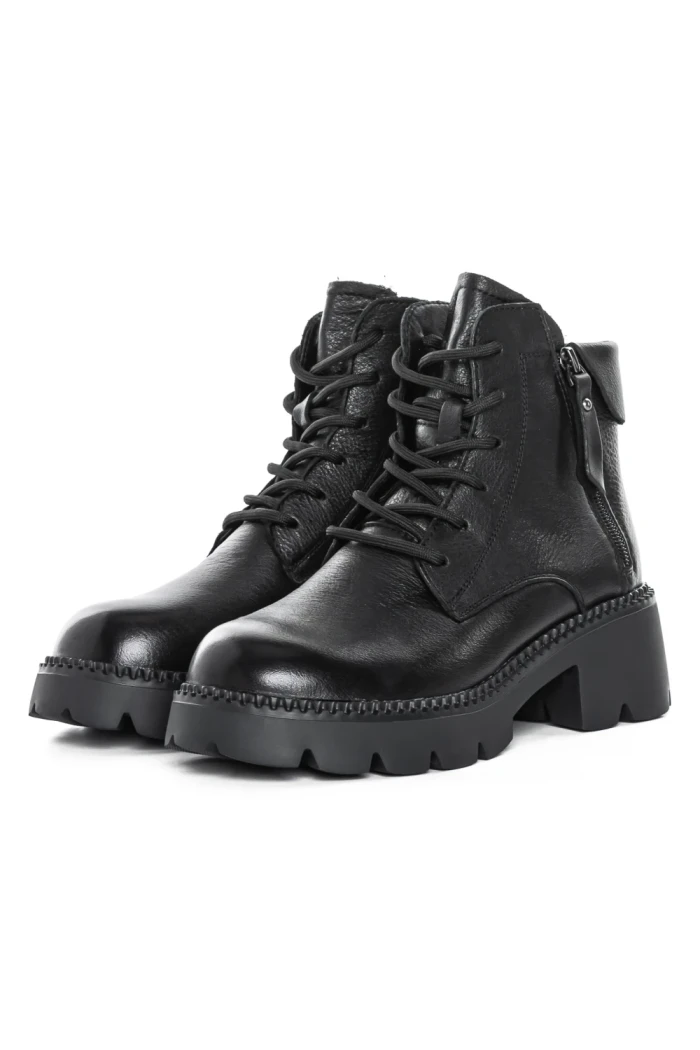Ghete Dama din piele naturala 8099-2 BLACK | ADVANCER