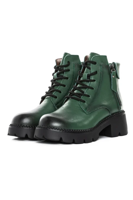 Ghete Dama din piele naturala 8099-2 GREEN | ADVANCER