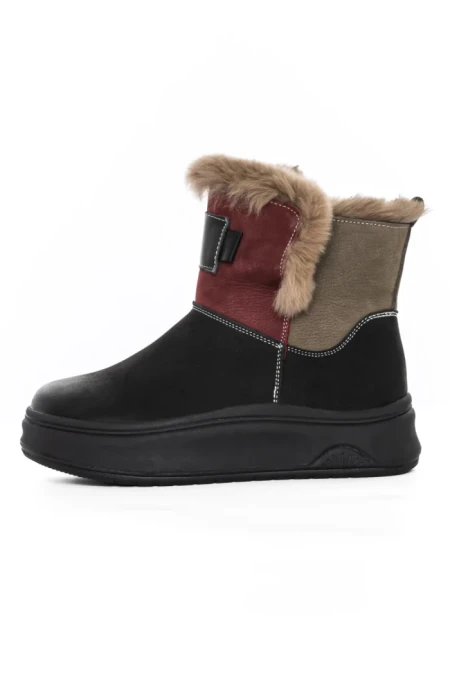 Ghete Dama din piele naturala 9981YM BLACK | ADVANCER