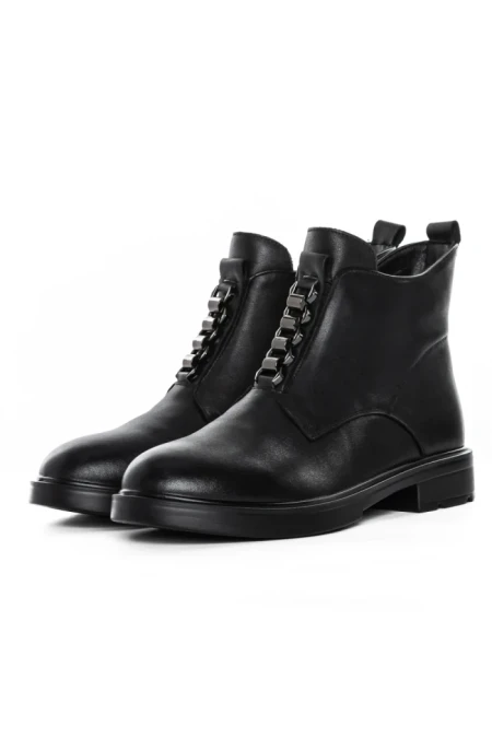 Ghete Dama din piele naturala 1227-21 BLACK | ADVANCER
