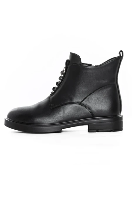 Ghete Dama din piele naturala 1227-21 BLACK | ADVANCER