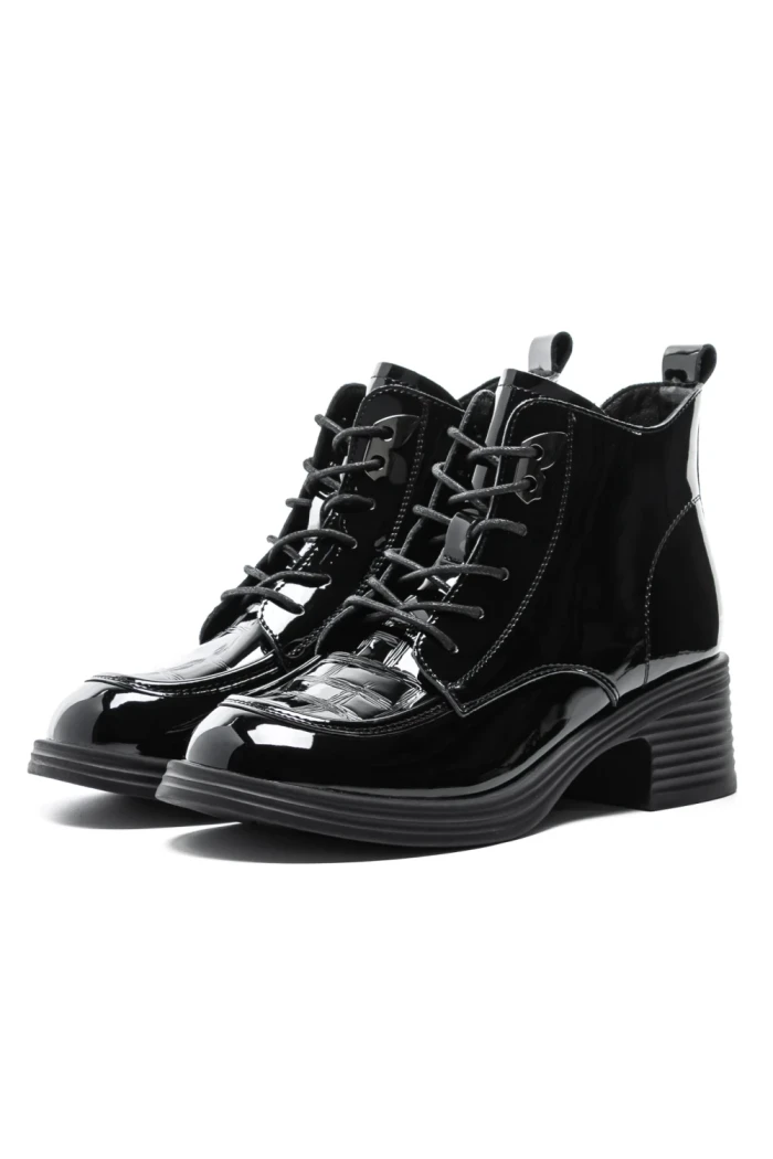 Ghete Dama din piele naturala TP136-2 BLACK | ADVANCER