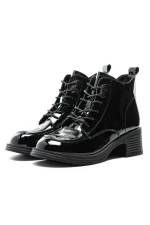 Ghete Dama din piele naturala TP136-2 BLACK | ADVANCER