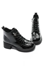 Ghete Dama din piele naturala TP136-2 BLACK | ADVANCER