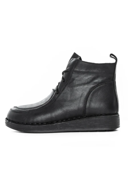 Ghete Dama din piele naturala 8750 BLACK | ADVANCER