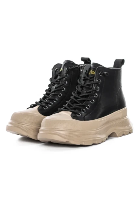 Ghete Dama din piele naturala 66081 BLACK | ADVANCER