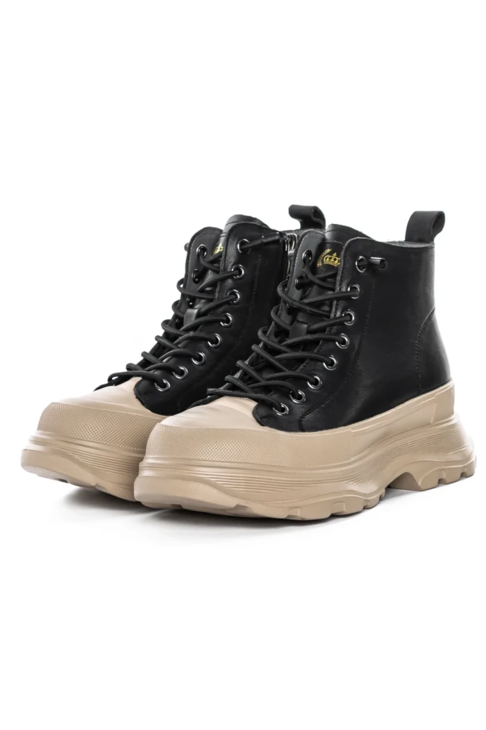 Ghete Dama din piele naturala 66081 BLACK | ADVANCER