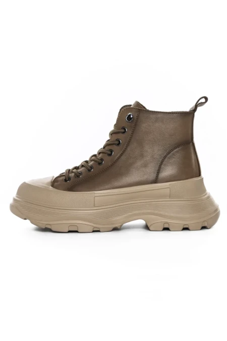 Ghete Dama din piele naturala 66081 KHAKI | ADVANCER