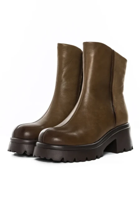 Ghete Dama din piele naturala 83125 KHAKI | ADVANCER