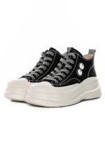 Ghete Dama din piele naturala KM3817 BLACK | ADVANCER