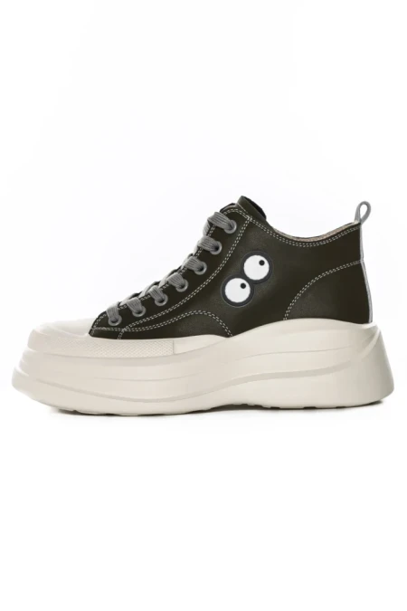 Ghete Dama din piele naturala KM3817 KHAKI | ADVANCER