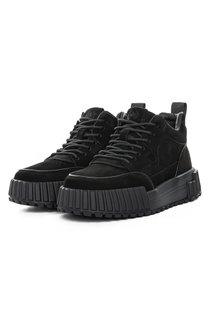 Ghete Barbati din piele naturala 2005 BLACK | ADVANCER