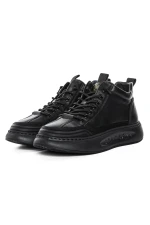 Ghete barbati din piele naturala A661 Negru | Advancer » meishop.life