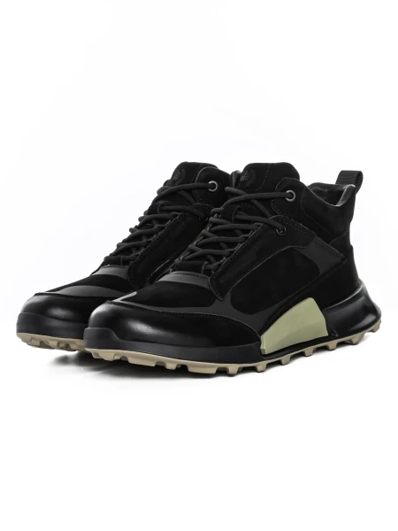 Ghete Barbati din piele naturala 10532 Negru | Advancer » meishop.life