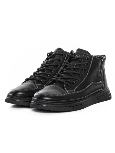 Ghete Barbati din piele naturala M999336 Negru | Advancer » meishop.life
