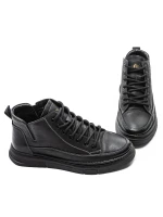 Ghete Barbati din piele naturala M999336 Negru | Advancer » meishop.life
