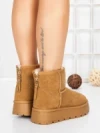 Ghete Dama din piele naturala 5W93 YELLOW | PANTOFUL