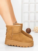 Ghete Dama din piele naturala 5W93 YELLOW | PANTOFUL