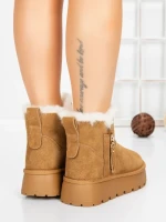 Ghete Dama din piele naturala 5W95 YELLOW | PANTOFUL