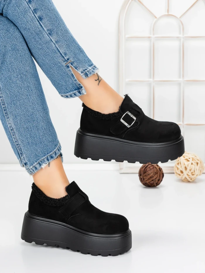 Ghete Dama cu Platforma 58WL18 BLACK | MEI