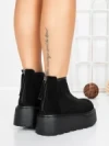 Ghete Dama cu Platforma 58WL19 BLACK | MEI