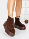 Ghete Dama cu Platforma 58WL19 BROWN | MEI