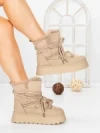 Ghete Dama cu Platforma 5GB9 KHAKI | MEI