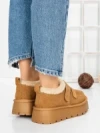 Ghete Dama din piele naturala 5W92 YELLOW | PANTOFUL