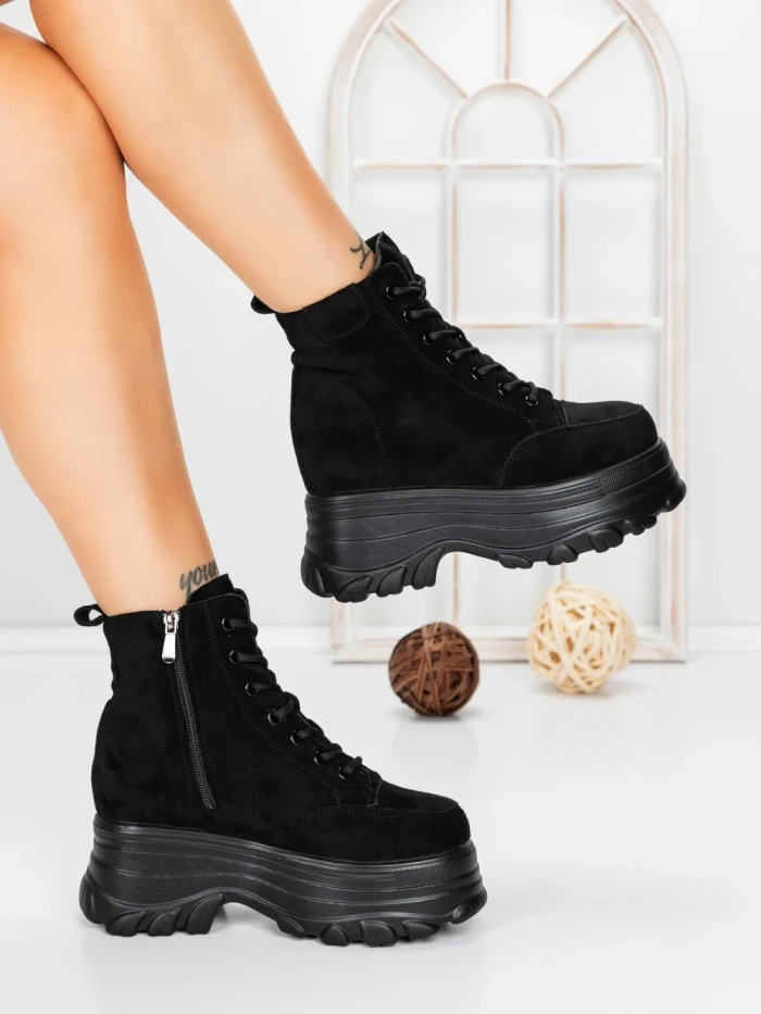 Ghete Dama cu Platforma 58WL30 BLACK | MEI