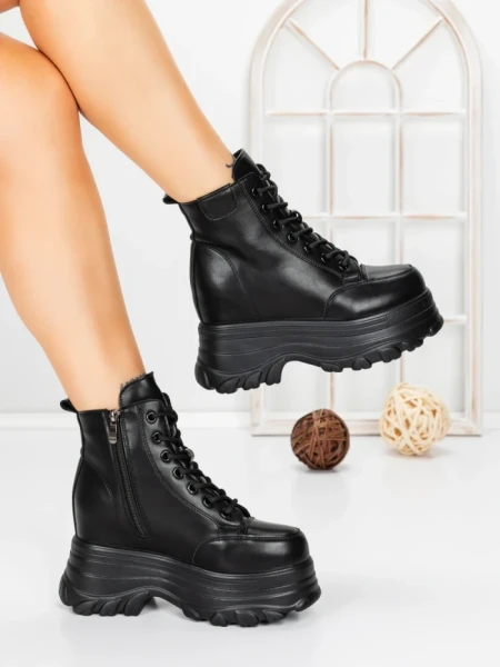 Ghete Dama cu Platforma 58WL30 BLACK | MEI