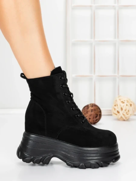 Ghete Dama cu Platforma 58WL31 BLACK | MEI