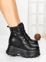 Ghete Dama cu Platforma 58WL31 BLACK | MEI