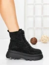 Ghete Dama cu Platforma 5WL87 BLACK | MEI