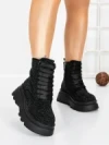 Ghete Dama cu Platforma 5WL87 BLACK | MEI