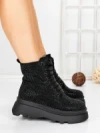 Ghete Dama cu Platforma 5WL87 BLACK | MEI