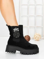 Ghete Dama cu Platforma 5AH52 BLACK | MEI