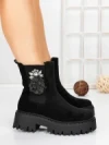 Ghete Dama cu Platforma 5AH52 BLACK | MEI