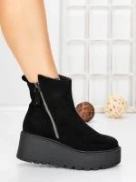 Ghete Dama cu Platforma 5AH56 BLACK | MEI