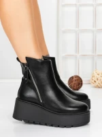 Ghete Dama cu Platforma 5AH56 BLACK | MEI