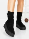 Ghete Dama cu Platforma 5AH57 BLACK | MEI